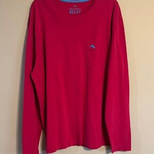Tommy Bahama Men's Vibrant Red Long Sleeve‎ Tee